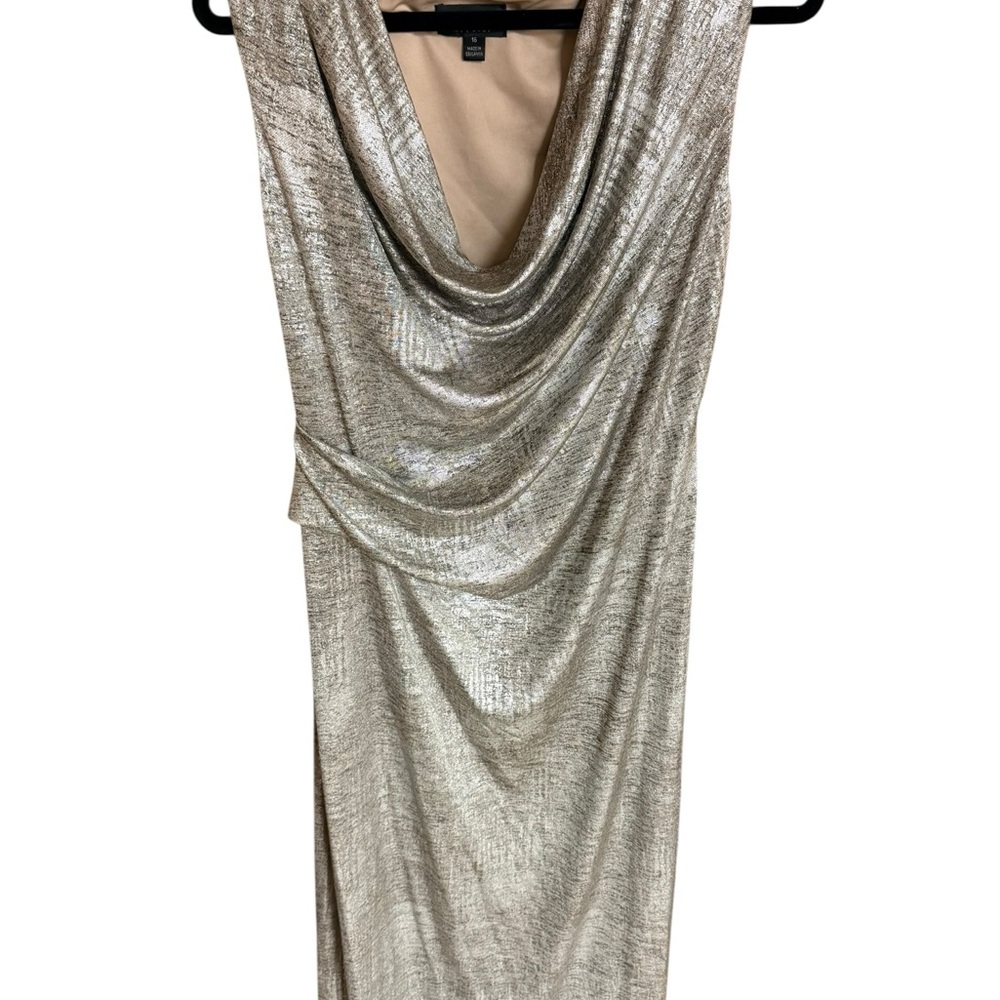 Connected Apparel Long Silver Dress